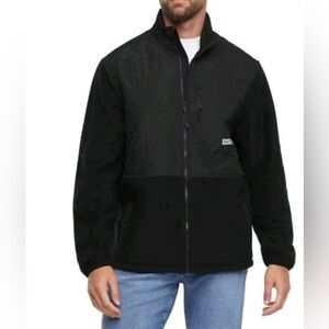 Eddie Bauer Men's Black Fleece Performance Jacket Size Large Full Zip